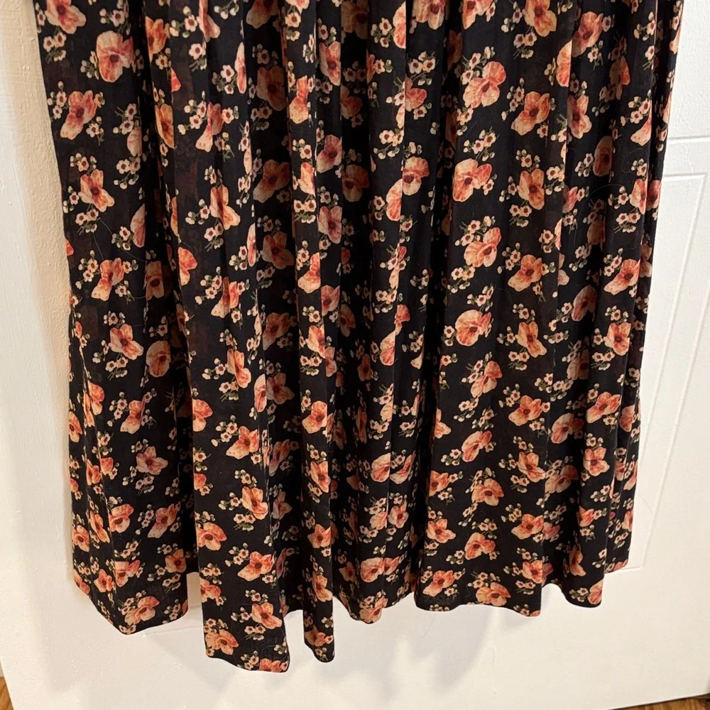 Doen Black and Pink Floral Maxi Dress - Picture 7 of 11